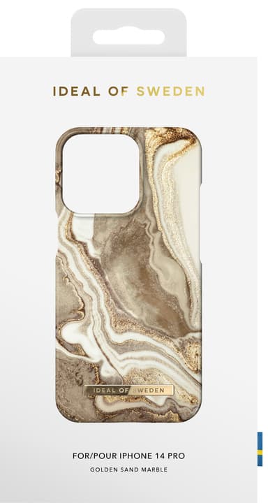 IDEAL OF SWEDEN iPhone 14 Pro fodral (golden sand marble)