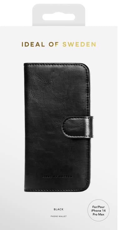 IDEAL OF SWEDEN Magnet iPhone 14 Pro Max plånboksfodral (svart)