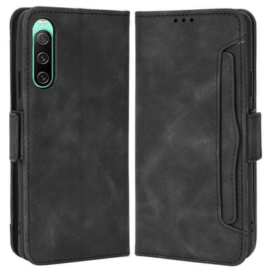SKALO Sony Xperia 10 IV 6-FACK Plånboksfodral - Svart