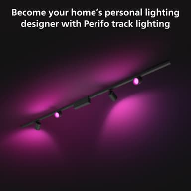 Philips Hue Perifo svart taklampe-set 4 cylinderspotlights