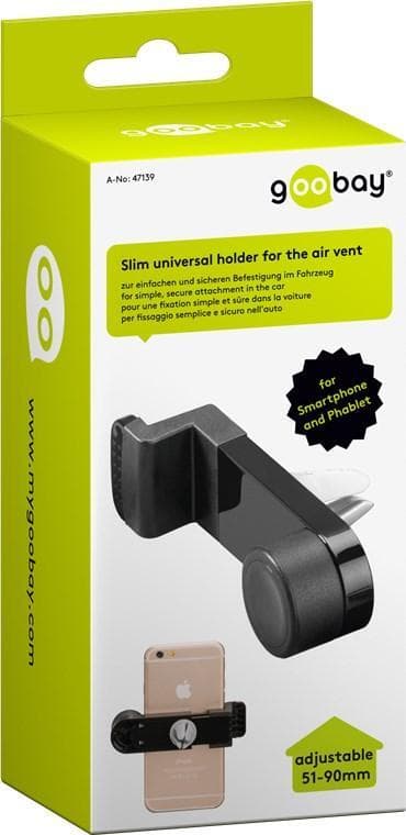 Goobay Ventilationshållare bil universell Slim