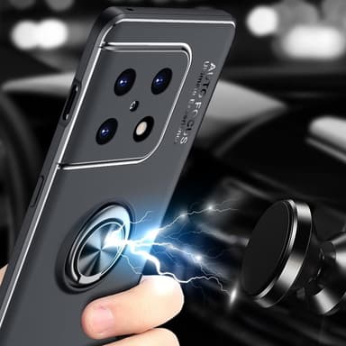 OnePlus 10 Pro 5G skal med Finger Ring och inbyggd plåt