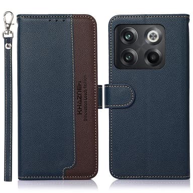 KHAZNEH OnePlus 10T / Ace Pro Plånboksfodral - Blå/Brun