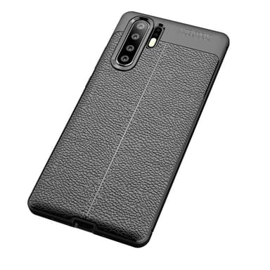 TPU-skal Litchi Grain Huawei P30 Pro - Svart