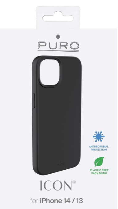 Puro Icon fodral till iPhone 13/14 (svart)