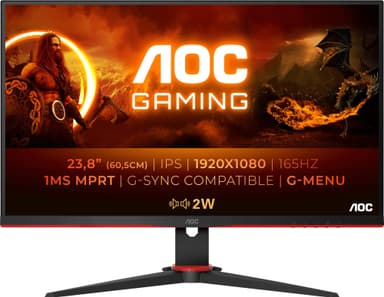 AOC 24G2SPAE/BK 24" bildskärm för gaming