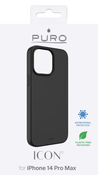 Puro Icon fodral till iPhone 14 Pro Max (svart)