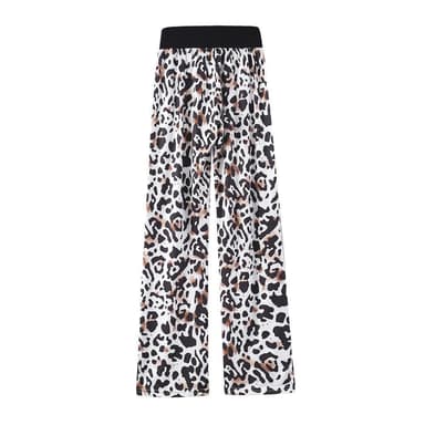 Mjukisbyxor Leopardmönster Vit/Svart/Brun (XXXL)