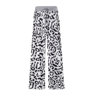 Mjukisbyxor Leopardmönster Vit/Svart (XXXL)