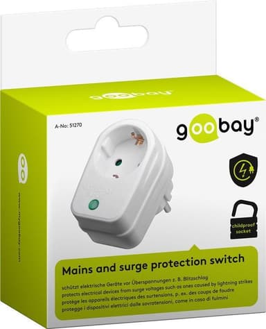 Adapter för uttag med överspänningsskydd