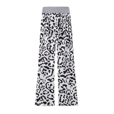 Mjukisbyxor Leopardmönster Vit/Svart (XXXL)