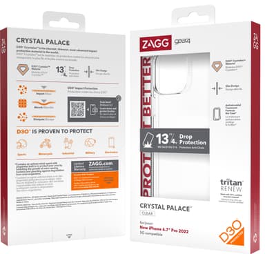 Gear4 Crystal Palace iPhone 14 Pro Max fodral (genomskinligt)