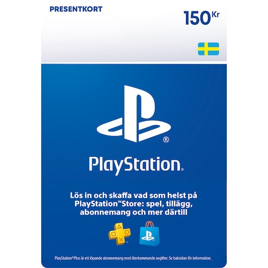 PlayStation Store PSN presentkort 150 SEK - Elgiganten