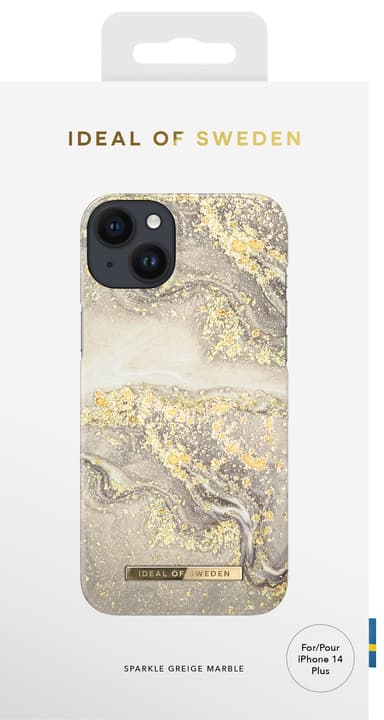 IDEAL OF SWEDEN iPhone 14 Plus fodral (spark greige marble)