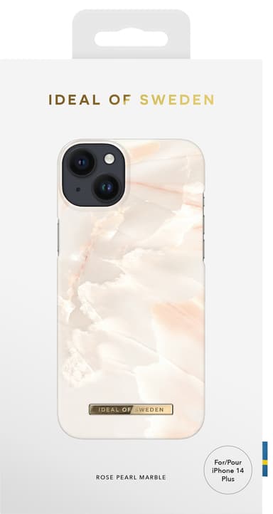 IDEAL OF SWEDEN iPhone 14 Plus fodral (rose pearl marble)
