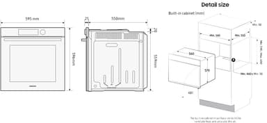 Samsung Serie 4 Inbyggnadsugn NV7B41304CB/U1 (svart)