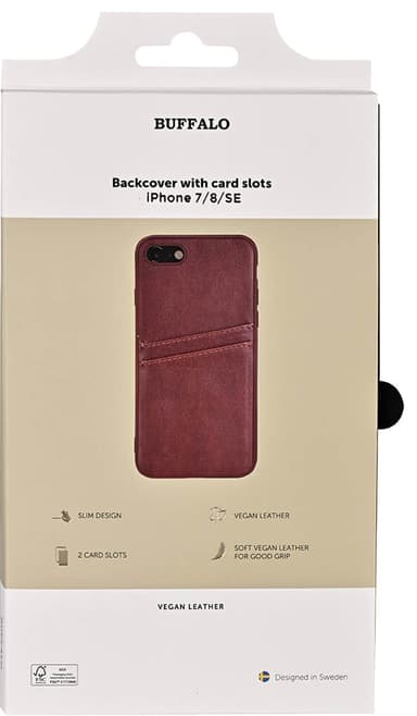 Buffalo Backcover iPhone SE/8/7/6 fodral (brun)