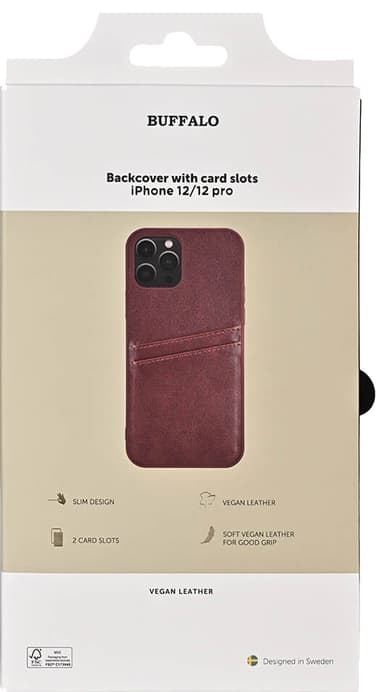 Buffalo Backcover iPhone 12/12 Pro fodral (brun)