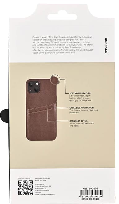 Buffalo Backcover iPhone 13 fodral (brun)