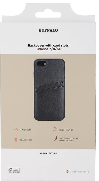 Buffalo Backcover iPhone SE/8/7/6 fodral (svart)