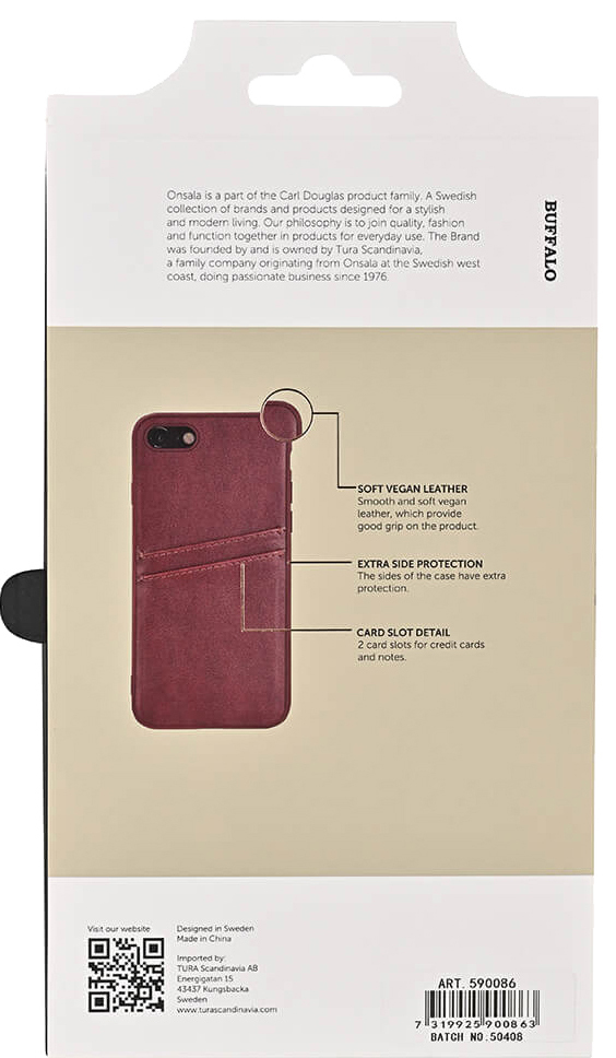 Buffalo Backcover iPhone SE/8/7/6 fodral (brun)