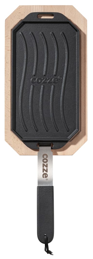 Cozze® vändbar gjutjärnspanna med underlägg 165 x 330 mm