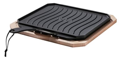 Cozze® vändbar gjutjärnspanna med underlägg 330 x 330 mm.