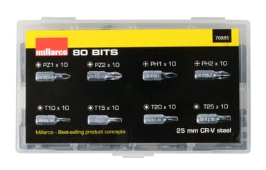 Millarco® bitssortiment 80 delar
