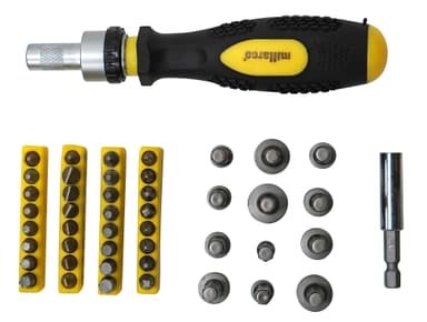 Millarco® spärrskaft med bits och hylsor 46 delar