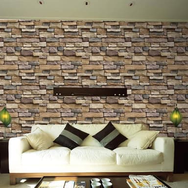 Väggdekal/tapet med stenar PVC 100x45 cm