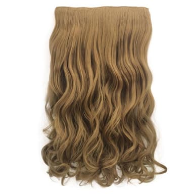 Clip-on långt vågigt löshår 55 cm Rödblond