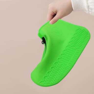 Tjockt regnstövelskydd Silikon Grön Storlek L(42-44) 29,7 cm