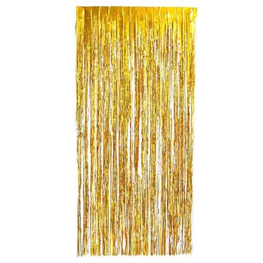 Festlig glittergardin glitterdraperi i guld 1x2 meter
