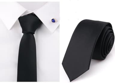 Liten smal slips för män Dam Polyester Svart