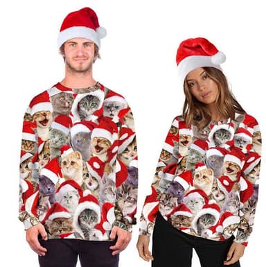 Jultröja med katter - Medium
