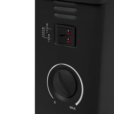 VONROC Konvektorelement – 2000W – Svart | Justerbar termostat