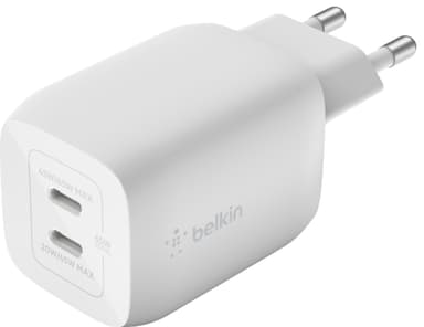 Belkin 65W Dual USB-C-laddare (kabel medföljer)