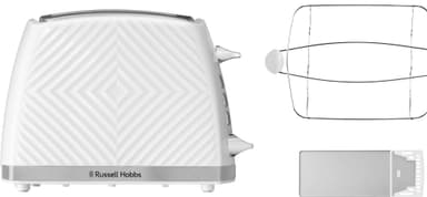 Russell Hobbs Groove brödrost 26391-56 (vit)