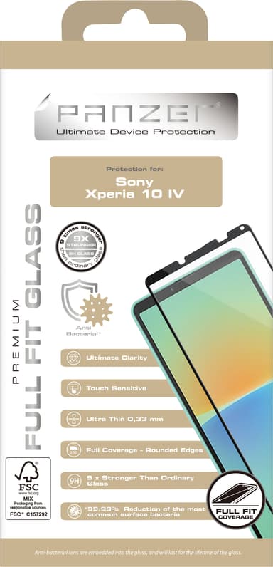 Panzer Full-Fit skärmskydd för Sony Xperia 10 IV