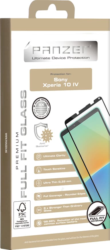 Panzer Full-Fit skärmskydd för Sony Xperia 10 IV