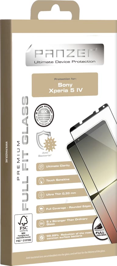 Panzer Full-Fit skärmskydd för Sony Xperia 5 IV