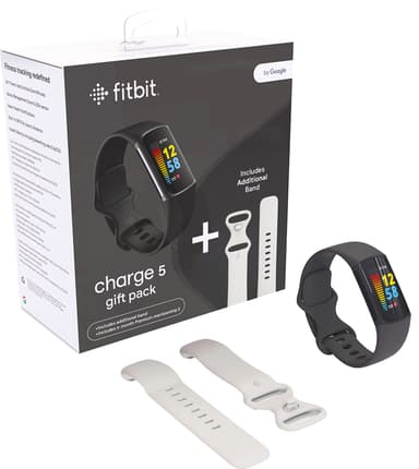 Fitbit Charge 5 aktivitetsmätare bundle (svart/vit)