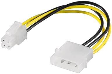Strömkabel/adapter för pc:ar, 5,25-kontakt till ATX12 P4, 4 stift