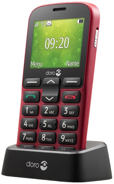 Doro 1385 mobiltelefon (röd) - Enbart 2G