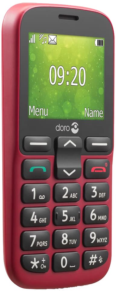 Doro 1385 mobiltelefon (röd) - Enbart 2G