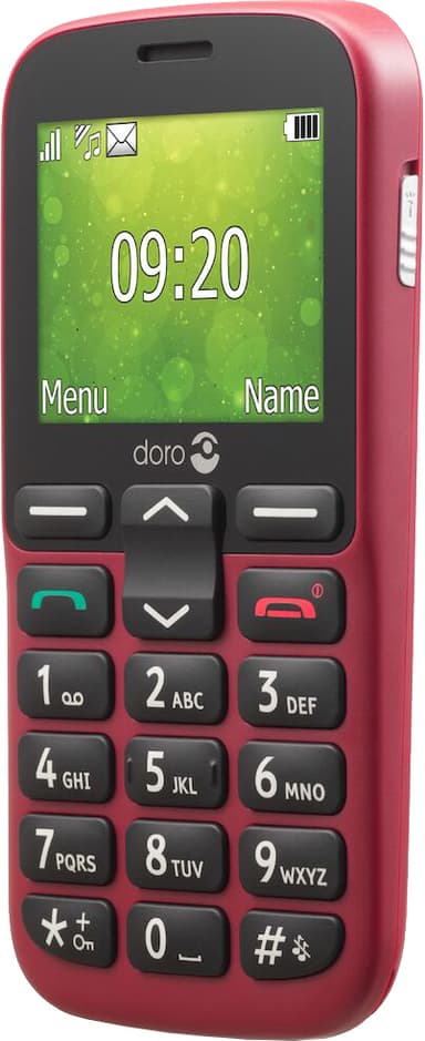 Doro 1385 mobiltelefon (röd) - Enbart 2G