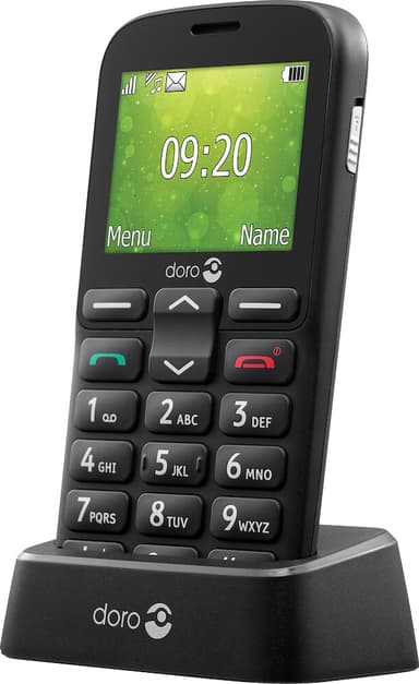 Doro 1385 mobiltelefon (svart) - Enbart 2G