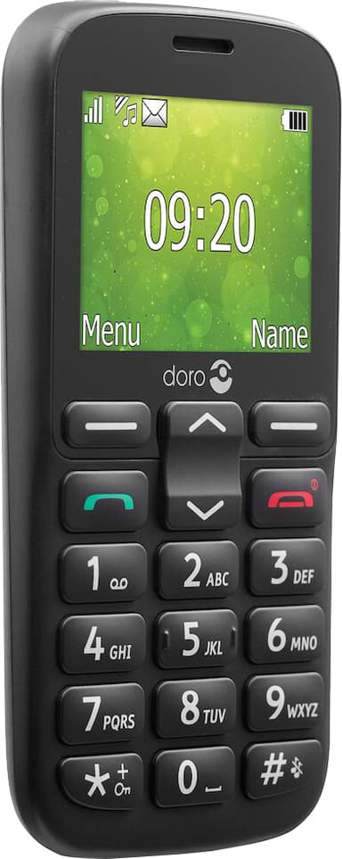 Doro 1385 mobiltelefon (svart) - Enbart 2G