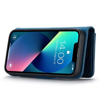 DG MING iPhone 14 2-i-1 Magnet Plånboksfodral - Blå