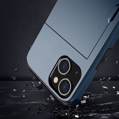 SKALO iPhone 14 Armor Skal Korthållare - Blå